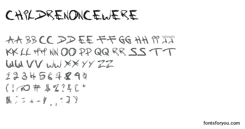 Шрифт ChildrenOnceWere – алфавит, цифры, специальные символы