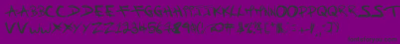 ChildrenOnceWere Font – Black Fonts on Purple Background