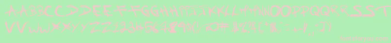 ChildrenOnceWere Font – Pink Fonts on Green Background