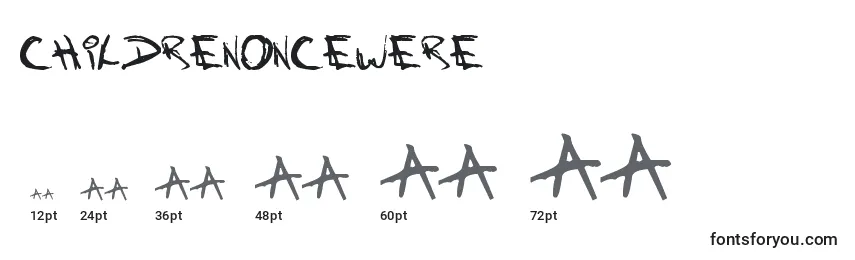 ChildrenOnceWere Font Sizes