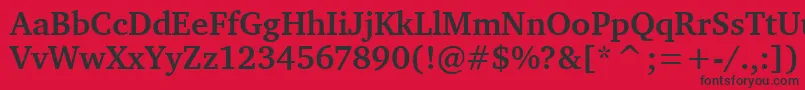 CharterBdItcTtBold Font – Black Fonts on Red Background