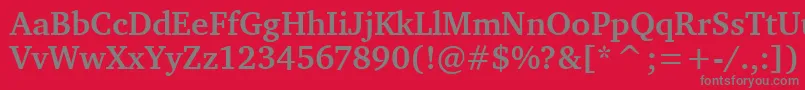 CharterBdItcTtBold Font – Gray Fonts on Red Background