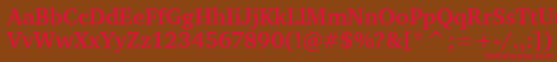 CharterBdItcTtBold Font – Red Fonts on Brown Background