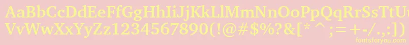 CharterBdItcTtBold Font – Yellow Fonts on Pink Background