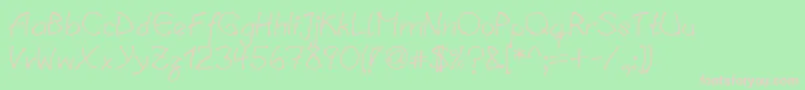LinotypesalamanderSemibold Font – Pink Fonts on Green Background