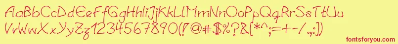fuente LinotypesalamanderSemibold – Fuentes Rojas Sobre Fondo Amarillo