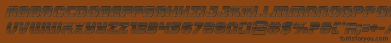 Supersubmarinechromeital Font – Black Fonts on Brown Background