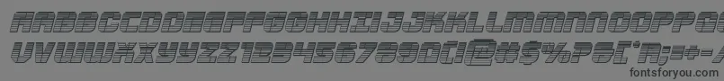 Supersubmarinechromeital Font – Black Fonts on Gray Background