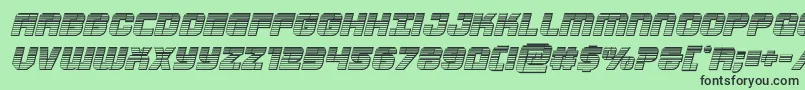 Supersubmarinechromeital Font – Black Fonts on Green Background