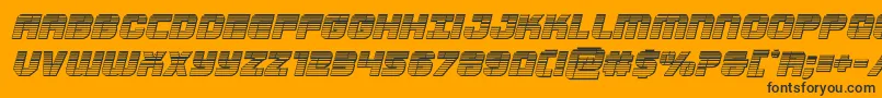 Supersubmarinechromeital Font – Black Fonts on Orange Background