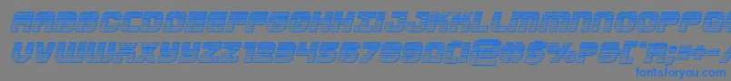 Supersubmarinechromeital Font – Blue Fonts on Gray Background