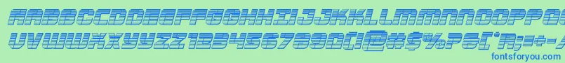 Supersubmarinechromeital Font – Blue Fonts on Green Background