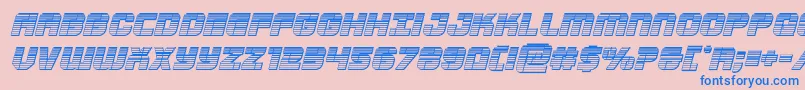 Supersubmarinechromeital Font – Blue Fonts on Pink Background