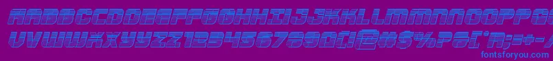 Supersubmarinechromeital Font – Blue Fonts on Purple Background