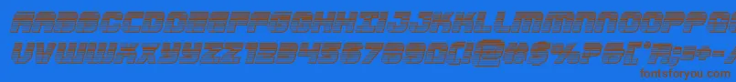 Supersubmarinechromeital Font – Brown Fonts on Blue Background