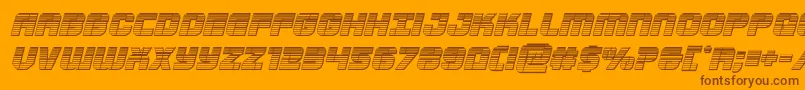Supersubmarinechromeital Font – Brown Fonts on Orange Background
