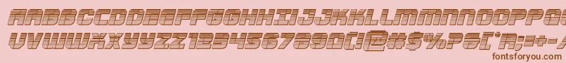 Supersubmarinechromeital Font – Brown Fonts on Pink Background