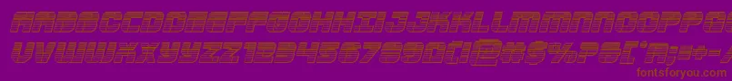Supersubmarinechromeital Font – Brown Fonts on Purple Background