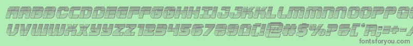 Supersubmarinechromeital Font – Gray Fonts on Green Background