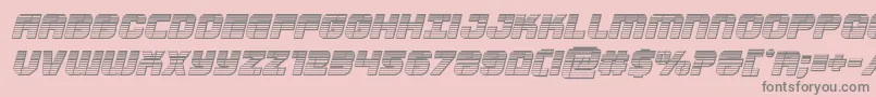 Supersubmarinechromeital Font – Gray Fonts on Pink Background