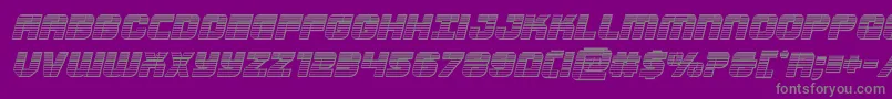 Supersubmarinechromeital Font – Gray Fonts on Purple Background