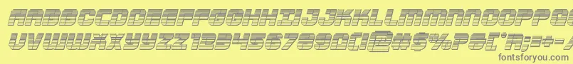 Supersubmarinechromeital Font – Gray Fonts on Yellow Background