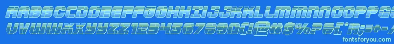 Supersubmarinechromeital Font – Green Fonts on Blue Background