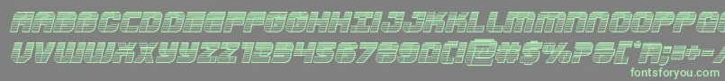 Supersubmarinechromeital Font – Green Fonts on Gray Background