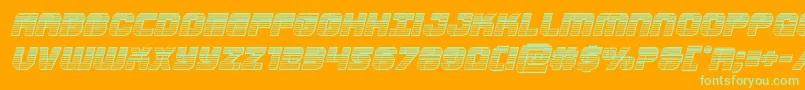 Supersubmarinechromeital Font – Green Fonts on Orange Background