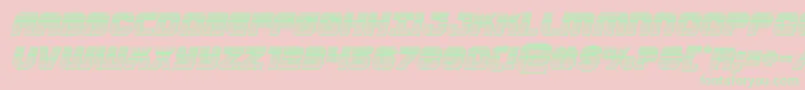 Supersubmarinechromeital Font – Green Fonts on Pink Background