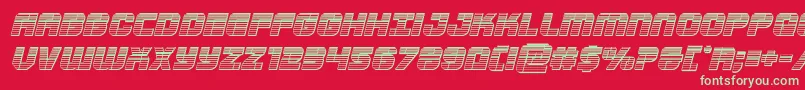 Supersubmarinechromeital Font – Green Fonts on Red Background