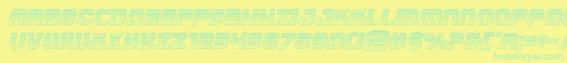 Supersubmarinechromeital Font – Green Fonts on Yellow Background
