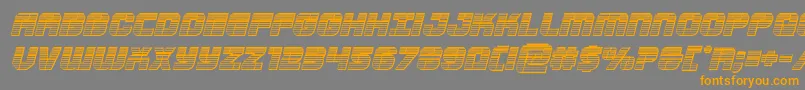 Supersubmarinechromeital Font – Orange Fonts on Gray Background