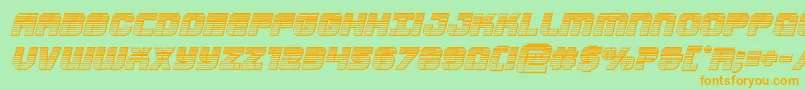 Supersubmarinechromeital Font – Orange Fonts on Green Background