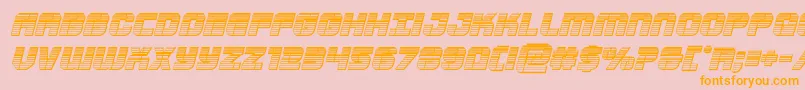 Supersubmarinechromeital Font – Orange Fonts on Pink Background