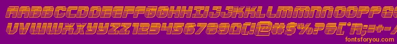 Supersubmarinechromeital Font – Orange Fonts on Purple Background