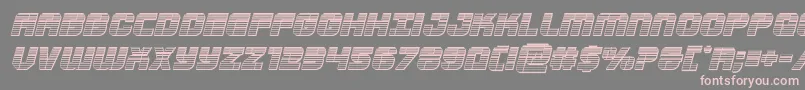 Supersubmarinechromeital Font – Pink Fonts on Gray Background