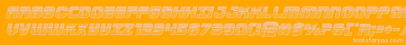 Supersubmarinechromeital Font – Pink Fonts on Orange Background