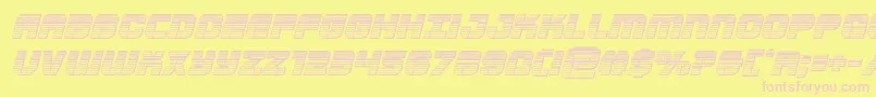 Supersubmarinechromeital Font – Pink Fonts on Yellow Background