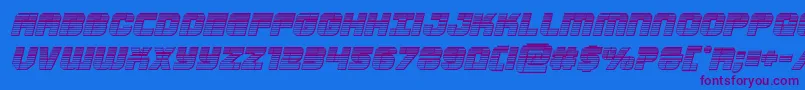 Supersubmarinechromeital Font – Purple Fonts on Blue Background