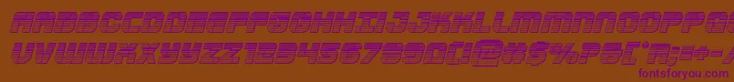 Supersubmarinechromeital Font – Purple Fonts on Brown Background
