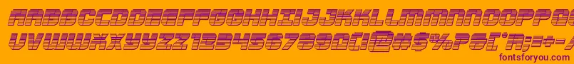 Supersubmarinechromeital Font – Purple Fonts on Orange Background