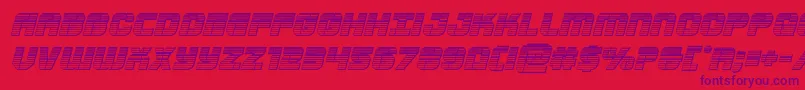 フォントSupersubmarinechromeital – 赤い背景に紫のフォント