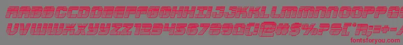 Supersubmarinechromeital Font – Red Fonts on Gray Background