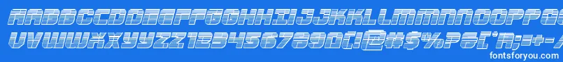 Supersubmarinechromeital Font – White Fonts on Blue Background