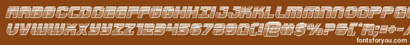 Supersubmarinechromeital Font – White Fonts on Brown Background