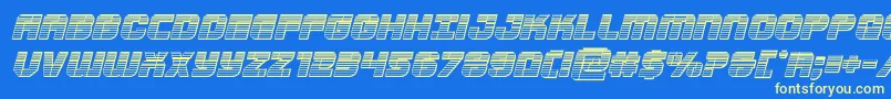 Supersubmarinechromeital Font – Yellow Fonts on Blue Background