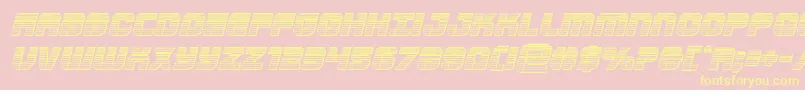 Supersubmarinechromeital Font – Yellow Fonts on Pink Background