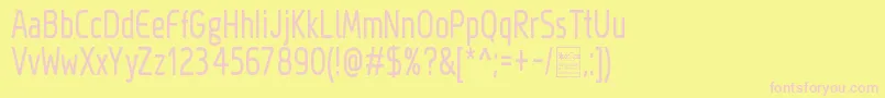 MegiSansNarrowDemo Font – Pink Fonts on Yellow Background