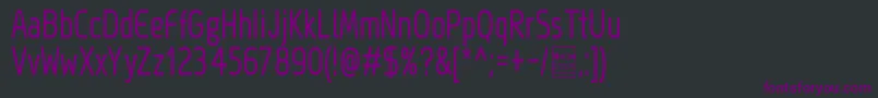 フォントMegiSansNarrowDemo – 黒い背景に紫のフォント